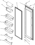 REFRIGERATOR DOOR Diagram and Parts List for GC2223GEKB  Maytag Refrigerator