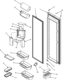 REFRIGERATOR DOOR Diagram and Parts List for JSD2695KGB  Jenn-Air Refrigerator
