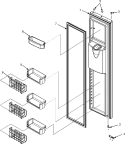FREEZER DOOR Diagram and Parts List for JSD2695KGB  Jenn-Air Refrigerator
