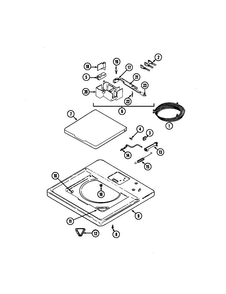 Top And Lid Diagram and Parts List for LSE7806ABQ  Maytag Washer Dryer Combo