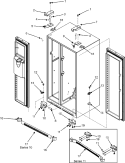 HINGES & TOE GRILLE (GC2225GEK3 / 5 / 9) Diagram and Parts List for GC2225GEK9  Maytag Refrigerator