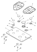 TOP ASSEMBLY Diagram and Parts List for JGC9430BDS  Jenn-Air Cooktop