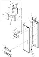 REFRIGERATOR DOOR Diagram and Parts List for ACD2234KRS  Amana Refrigerator