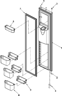 FREEZER DOOR Diagram and Parts List for ACD2234KRS  Amana Refrigerator
