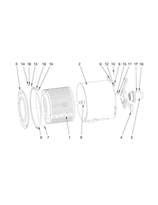 Part Location Diagram of W10713385 Whirlpool TUB-OUTER