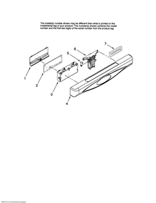 Control Panel Diagram and Parts List for MDBS561AWB1  Maytag Dishwasher