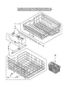 Upper And Lower Rack Parts Diagram and Parts List for MDBH968AWS1  Maytag Dishwasher