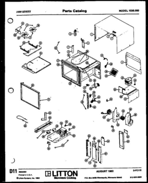 01 - Page 1 Diagram and Parts List for 1035000  Litton Microwave