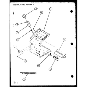 Control Panel Assembly 1 Diagram and Parts List for PTC12400EC P9872415R Amana Air Conditioner