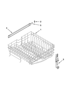 Upper Rack And Track Parts Diagram and Parts List for MDC4809PAW1  Maytag Dishwasher