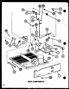 Rear Components (tm18k/p7791114w) (tm18k/p7791115w) (tmi18k/p7791116w) (tmi18k/p7791117w) Diagram and Parts List for TM20K-P7791118W  Amana Refrigerator