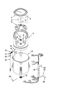 Basket And Tub Parts Diagram and Parts List for MVWC450XW4  Maytag Washer