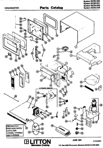Section 1 Diagram and Parts List for 80 30003 Amana Microwave