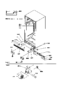 Ladders, Lower Cabinet And Rollers Diagram and Parts List for THI18TW-P1302401WW  Amana Refrigerator