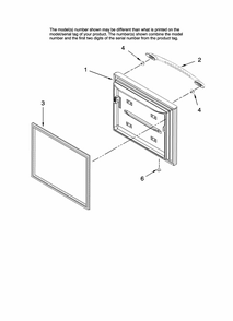 Freezer Door Parts Diagram and Parts List for G32027WEKB11  Maytag Refrigerator