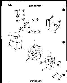 Interior Parts Diagram and Parts List for ES9-2MS P54974-46R Amana Air Conditioner