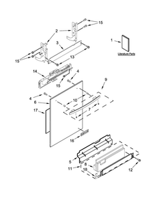 Door And Panel Parts Diagram and Parts List for JDB9200CWY1  Jenn-Air Dishwasher