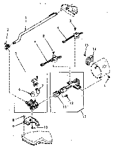 Gas Valve, Igniter And Burner Tube Diagram and Parts List for NG6619L53828  Speed Queen Dryer