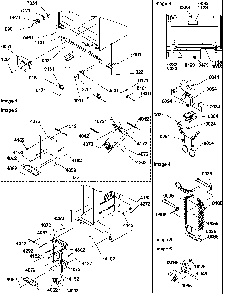 Drain Systems, Rollers, And Evaporator Assy Diagram and Parts List for SRD522SW-P1184707WW  Amana Refrigerator