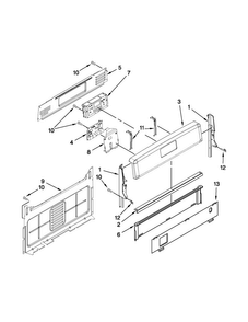 Control Panel Parts Diagram and Parts List for MGR7685AS1  Maytag Range