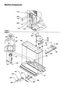 Machine Compartment Diagram and Parts List for DRB1201AC-PDRB2101AC0  Amana Refrigerator