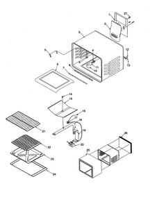 Cavity Diagram and Parts List for ARG3600L-P1143362NL  Amana Range