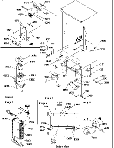 Drain System, Rollers, And Evaporator Assy Diagram and Parts List for SRD27S2L-P1190329WL  Amana Refrigerator