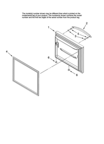Freezer Door Parts Diagram and Parts List for ABR1922FES12  Amana Refrigerator