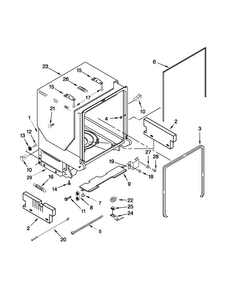 Tub And Frame Parts Diagram and Parts List for MDB8959SBW2  Maytag Dishwasher