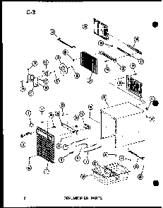Demudifier Parts Diagram and Parts List for DH14-2K P54341-13R Amana Dehumidifier