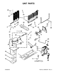 Unit Parts Diagram and Parts List for MFW2055FRH00  Maytag Refrigerator