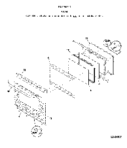 Door Diagram and Parts List for 79092553810  Kenmore Range
