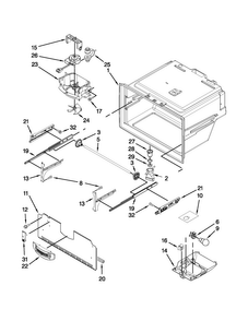 Freezer Liner Parts Diagram and Parts List for MFI2269VEQ7  Maytag Refrigerator