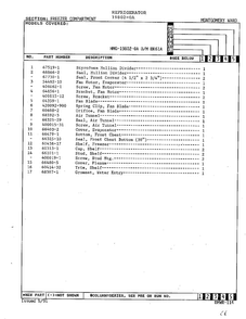 Freezer Compartment Page 2 Diagram and Parts List for 19802-0A  Admiral Refrigerator