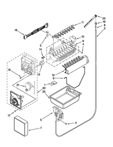 Icemaker Parts Diagram and Parts List for MFF2258VEW4  Maytag Refrigerator