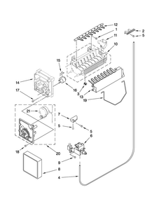 Icemaker Parts Diagram and Parts List for CS25CFXTQ02  Crosley Refrigerator