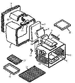 Oven Assembly Diagram and Parts List for AGS750L-P1141236NL  Amana Range