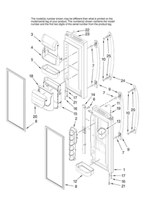 Refrigerator Door Parts Diagram and Parts List for AFI2538AES13  Amana Refrigerator