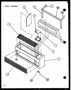 Front Assembly (ptc12300er/p9812529r) (ptc12400er/p9872229r) Diagram and Parts List for PTC07300ER P9882501R Amana Air Conditioner