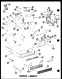 INTERIOR ASSY Diagram and Parts List for RC-14S P7382402M Amana Microwave
