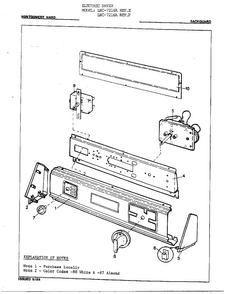 Electric Dryer/ Backguard Diagram and Parts List for 7216A REV E Norge Dryer