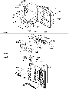 Ice/water Cavity, Electronic Bracket Assy & Toe Grille Diagram and Parts List for SRD526TW-P1313401WW  Amana Refrigerator