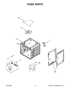 Oven Parts Diagram and Parts List for JDRP536HM01  Maytag Range