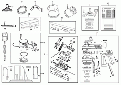 Diagram Diagram and Parts List for BH52212  Hoover Upright Vacuum