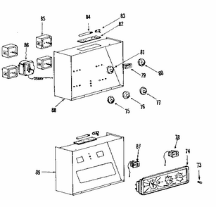 Control Panel Section Diagram and Parts List for 1436606800  Kenmore Range