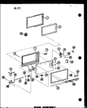 DOOR ASSY Diagram and Parts List for RC-14 P7210009M Amana Microwave