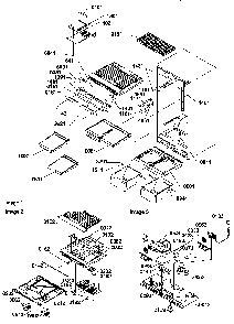 Interior Cabinet And Drain Block Assembly Diagram and Parts List for TN22AL-P1300703WL  Amana Refrigerator