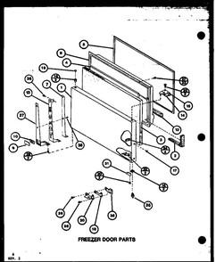 Freezer Door Parts 1 Diagram and Parts List for IC3K-P7621309W-TM  Amana Refrigerator