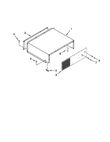 Top Grille And Unit Cover Parts Diagram and Parts List for JB36NXFXRW02  Jenn-Air Refrigerator