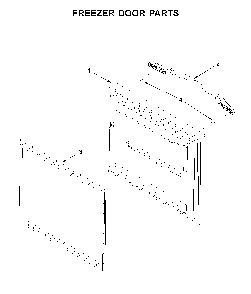 Freezer door parts Diagram and Parts List for 59679313511  Amana Refrigerator